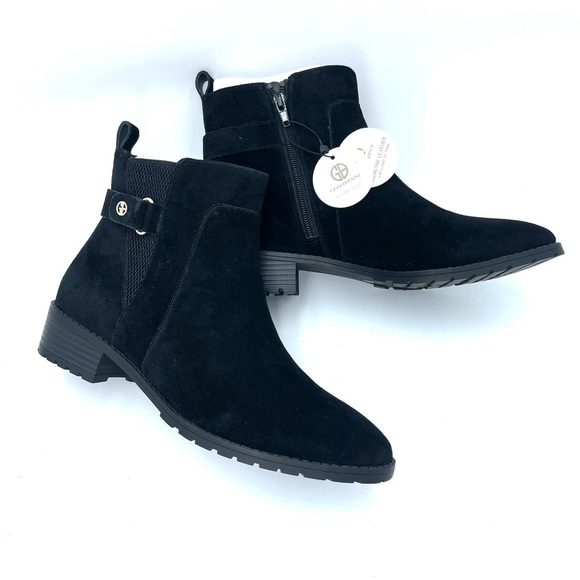 Giani Bernini Womens Eilee Suede Memory Foam Booties Black 9 Medium NIB! - Picture 4 of 17